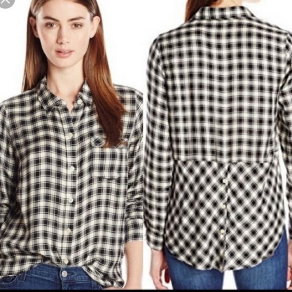 Lucky Brand Bungalow Plaid Button Back Shirt